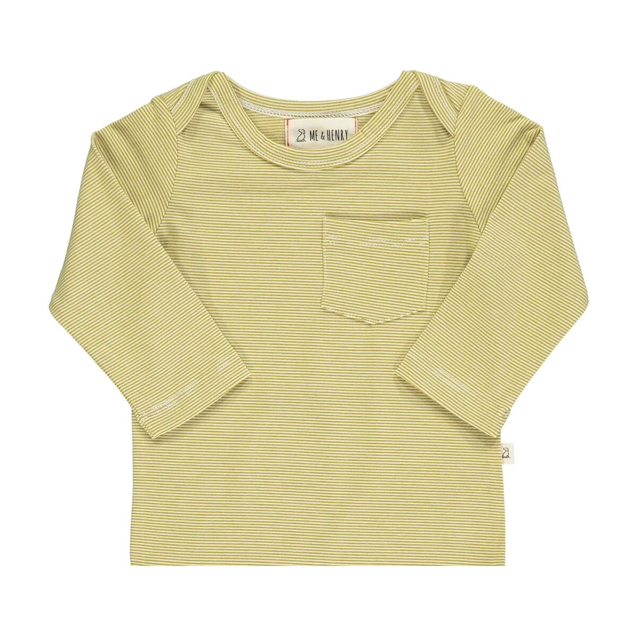 Me   Henry Tellico Micro Stripe Lone Sleeve Onesie