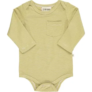 Me   Henry Tellico Micro Stripe Lone Sleeve Onesie