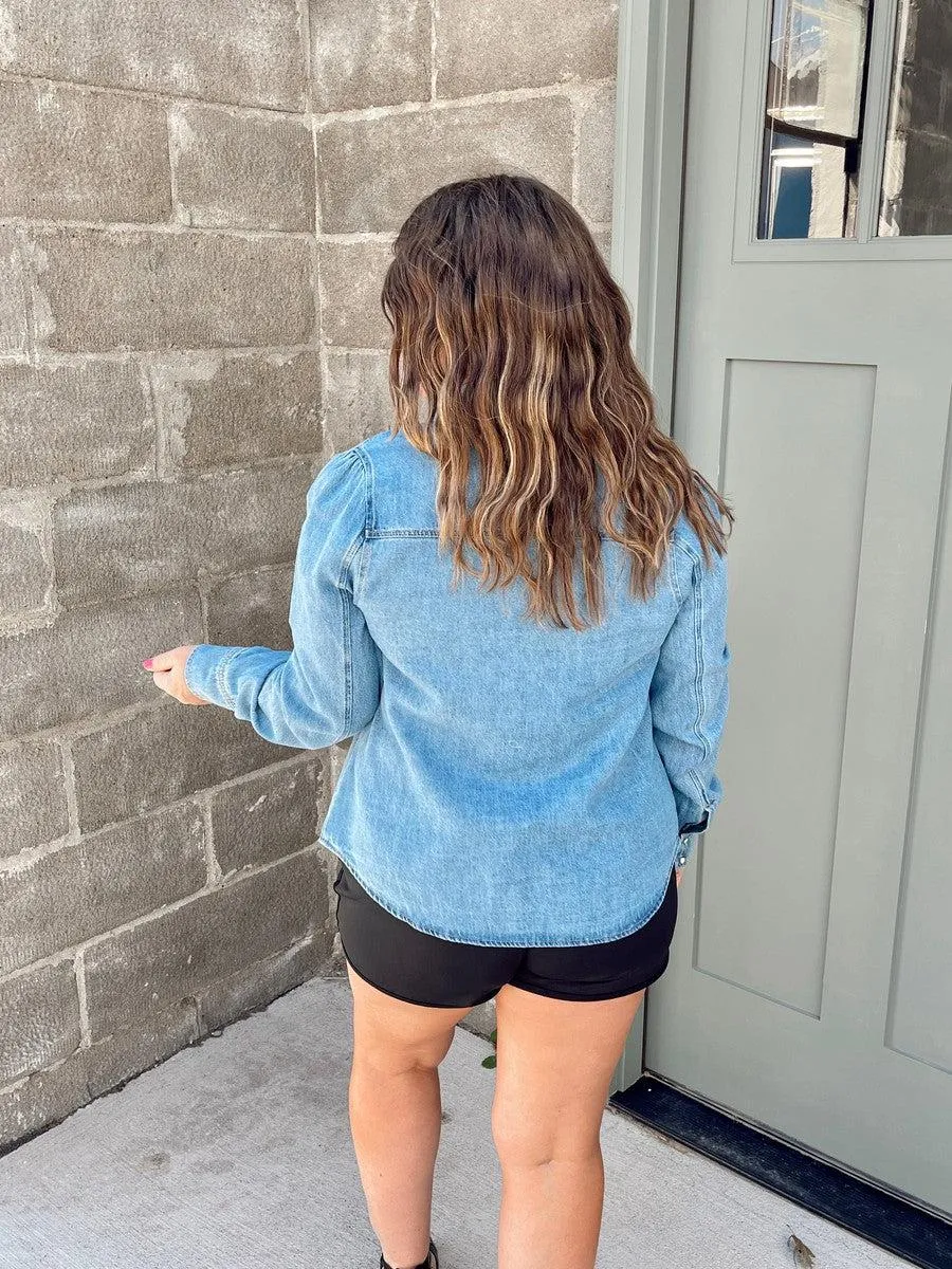 Medium Wash Denim Shirt