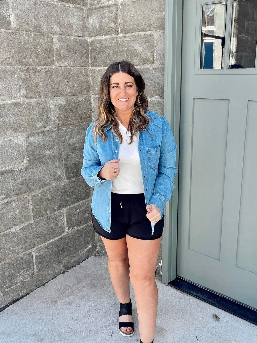 Medium Wash Denim Shirt
