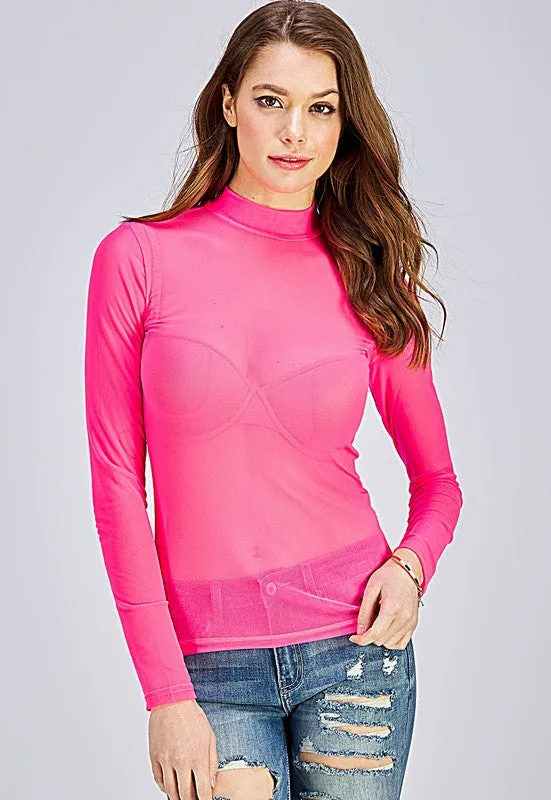 MESH LONG SLEEVE TOP