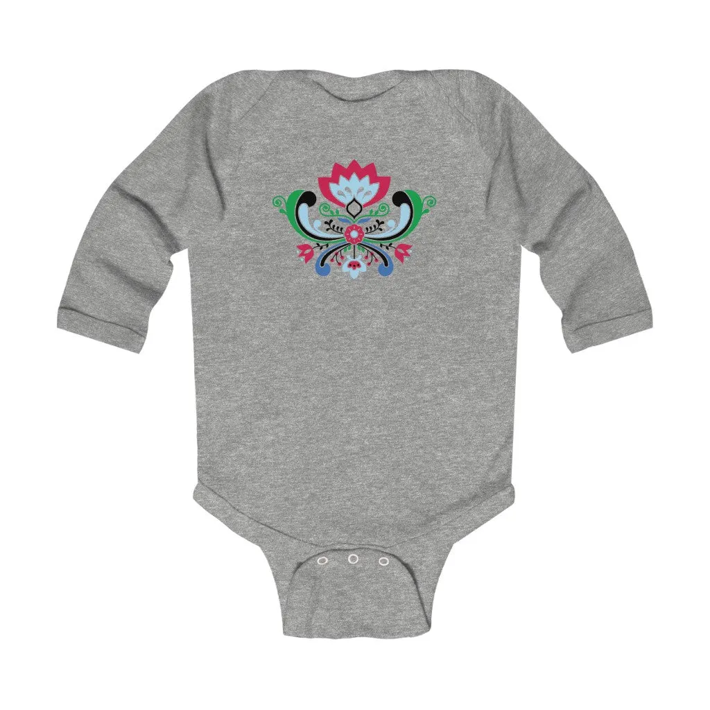 Midsummer Rosemaling Long Sleeve Bodysuit