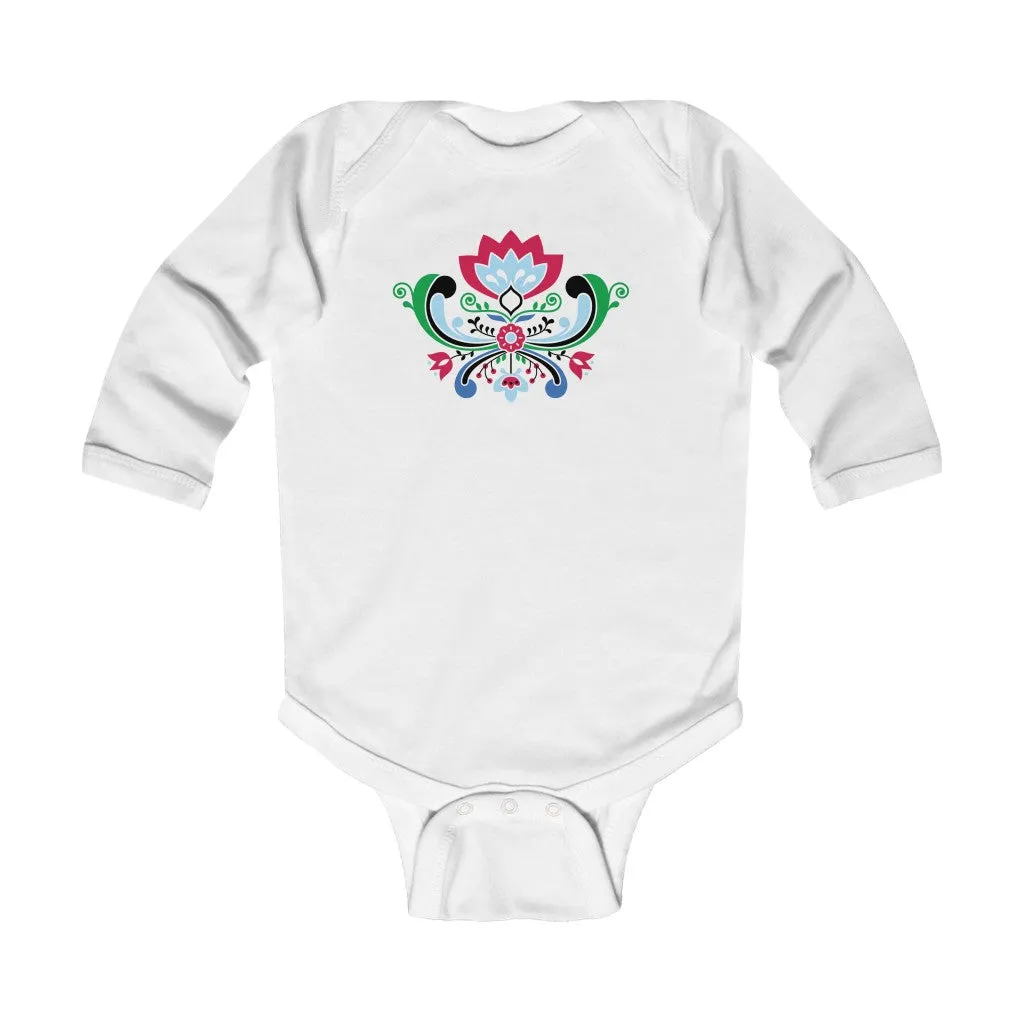 Midsummer Rosemaling Long Sleeve Bodysuit