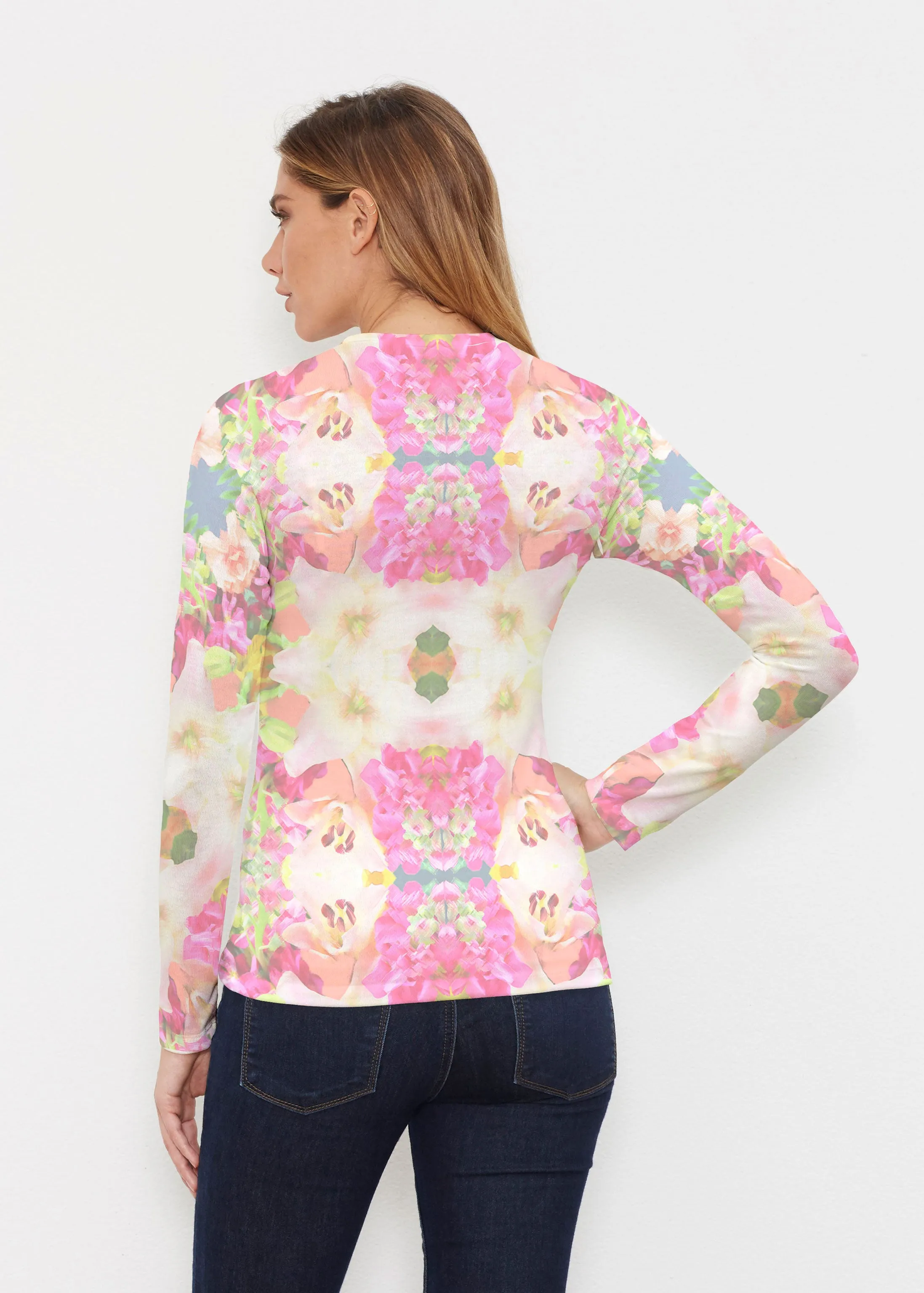Mirage Pink (13140) ~ Butterknit Long Sleeve V-Neck Top