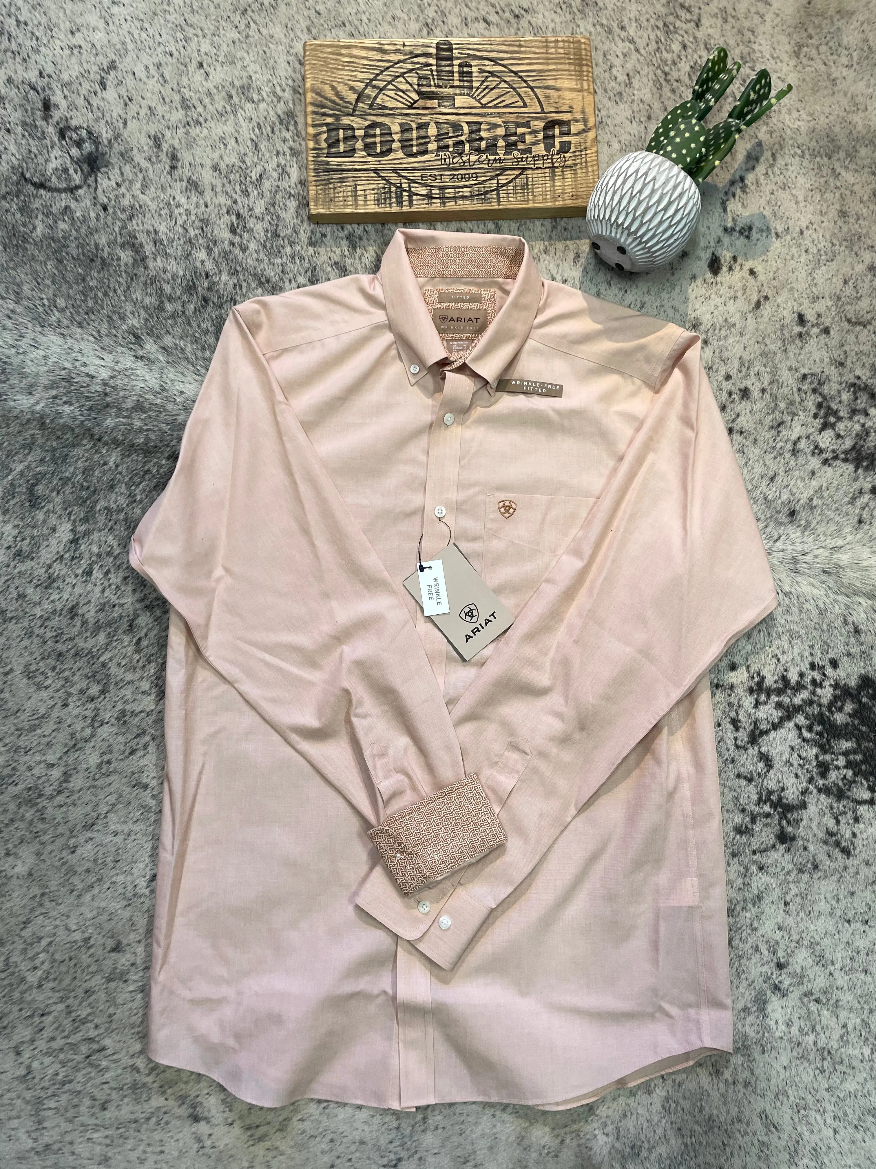 MNS Wrinkle Free Solid Fitted Shirt