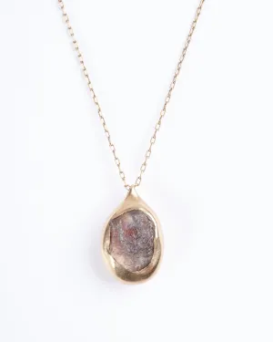 montana sapphire pendant w/18k - gold