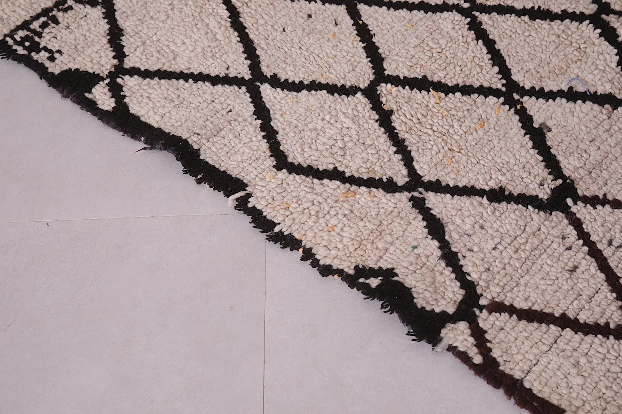 Moroccan Beni Ourain Rug – 3.3 x 6.6 ft Handwoven Wool Carpet