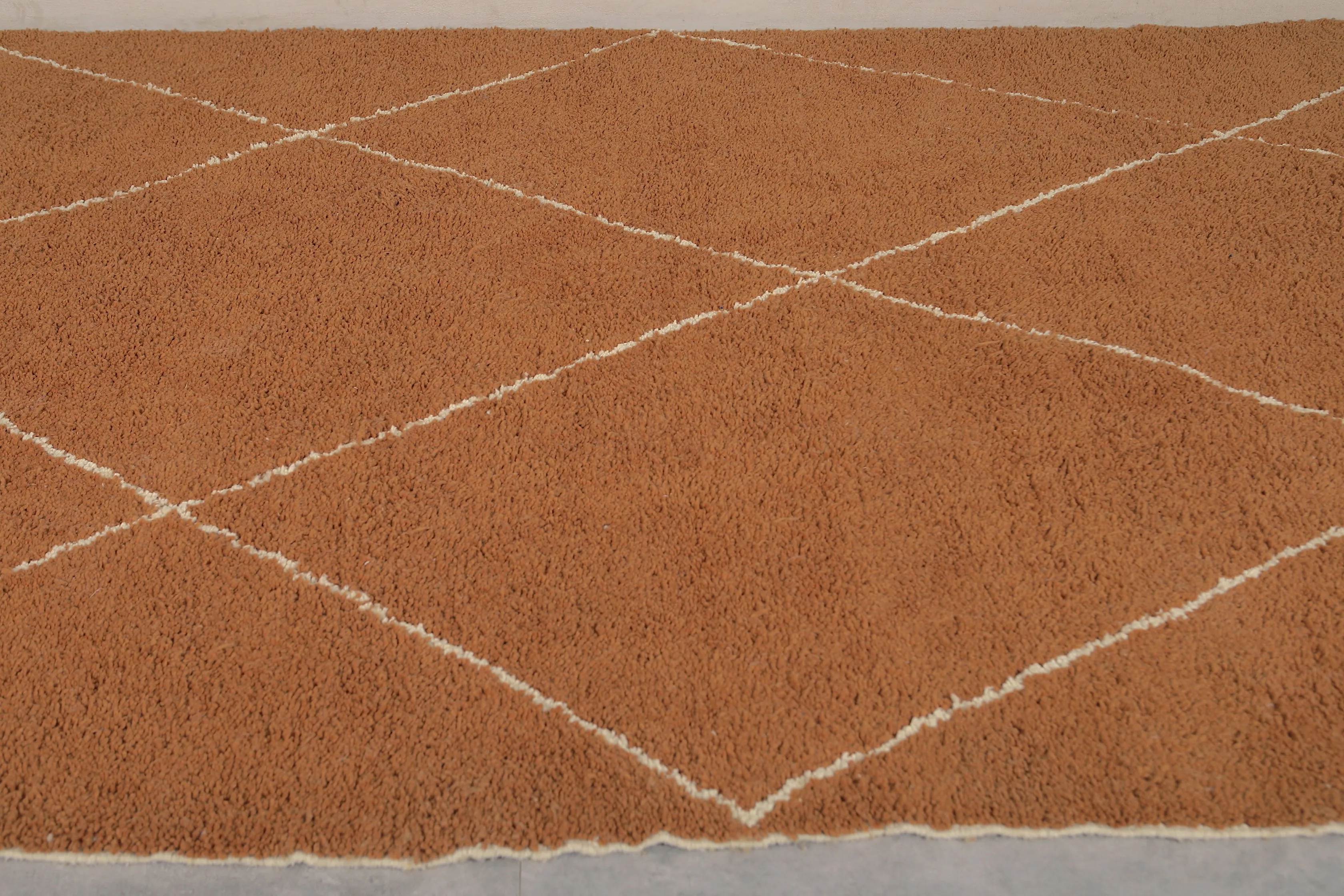 Moroccan Beni ourain rug Hand knotted rug Treliis