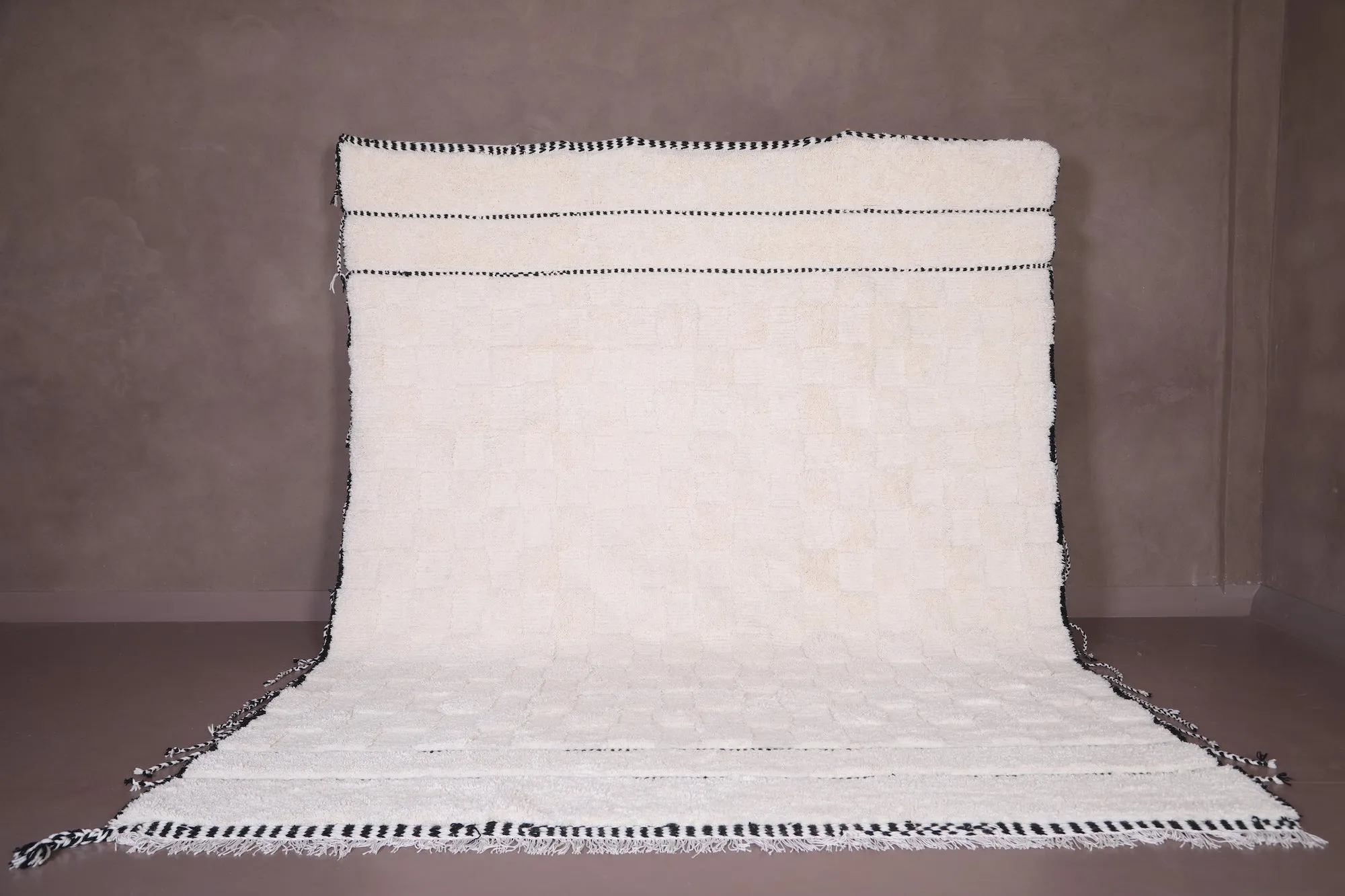 Moroccan Beni ourain rug - Wool Berber Carpet - Custom Rug