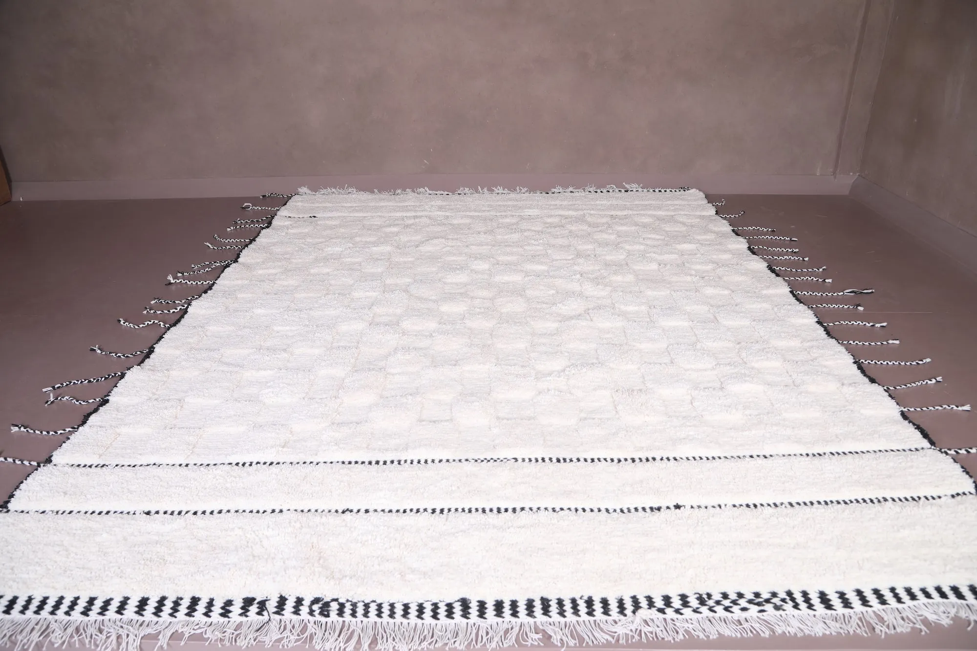 Moroccan Beni ourain rug - Wool Berber Carpet - Custom Rug