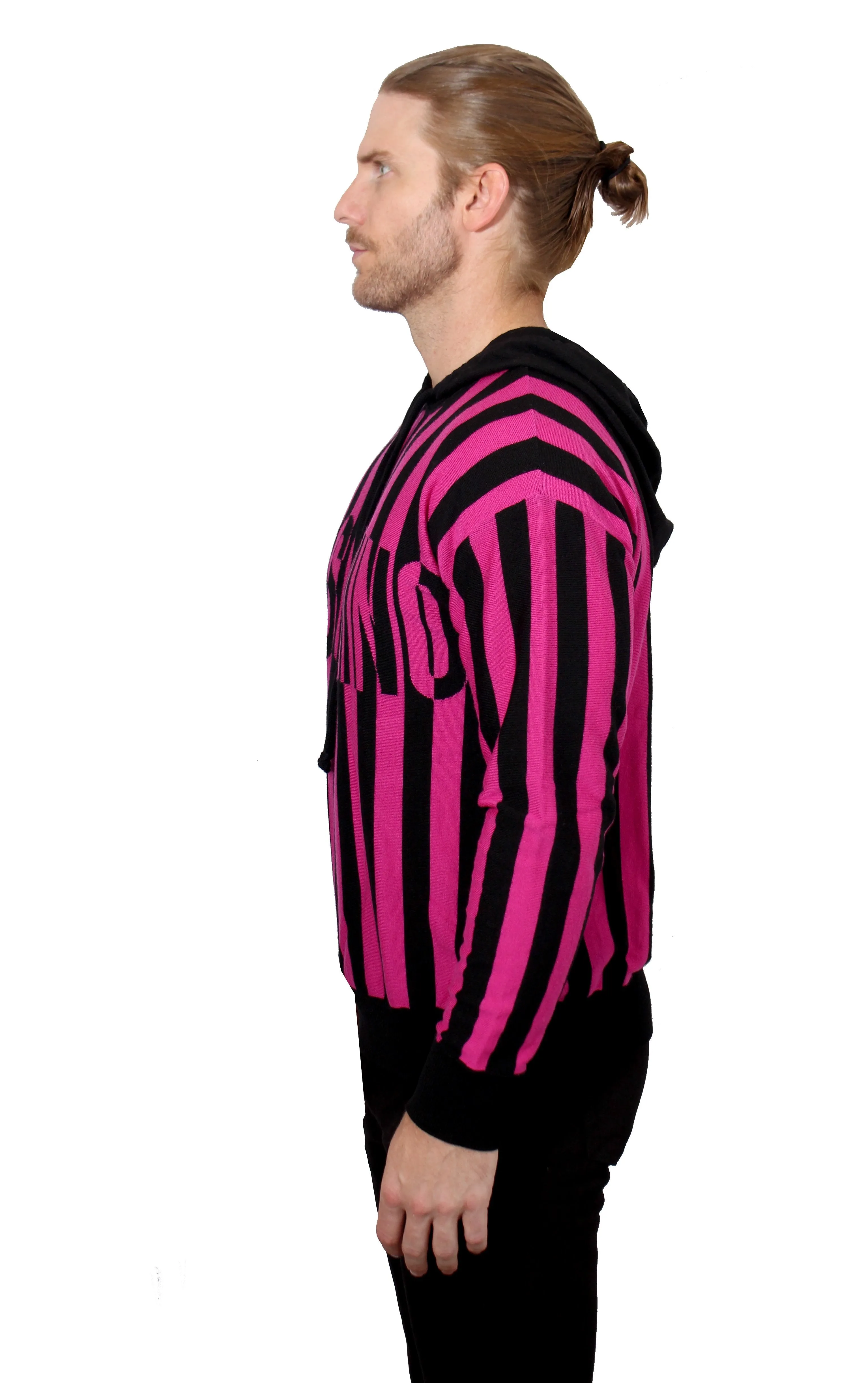 Moschino Pullover Hooded Sweater - Black & Pink