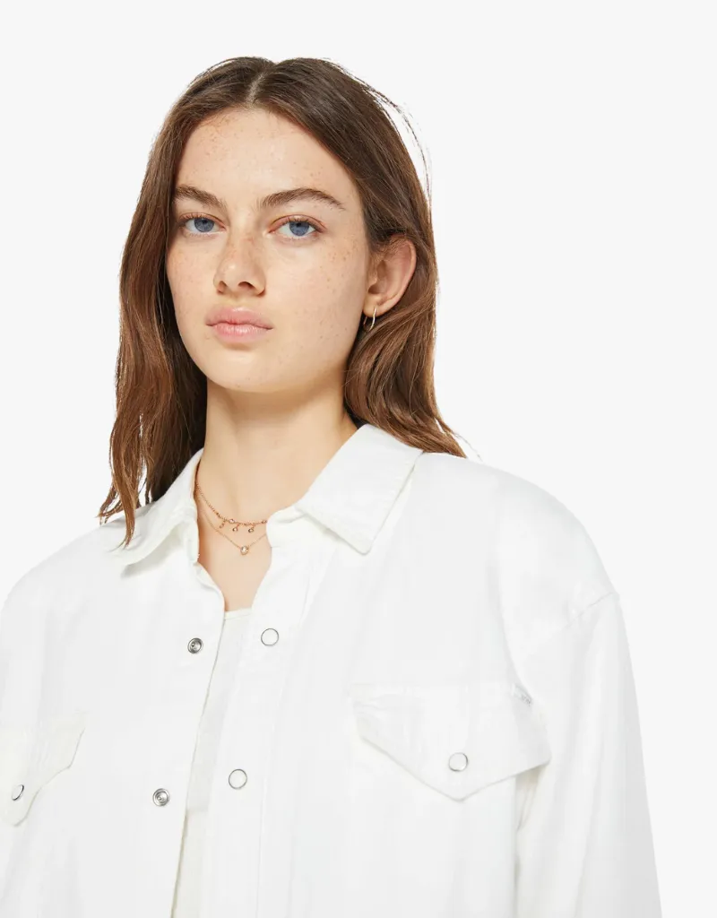 Mother The Exes and Ohs Button Up Shirt in White Noise