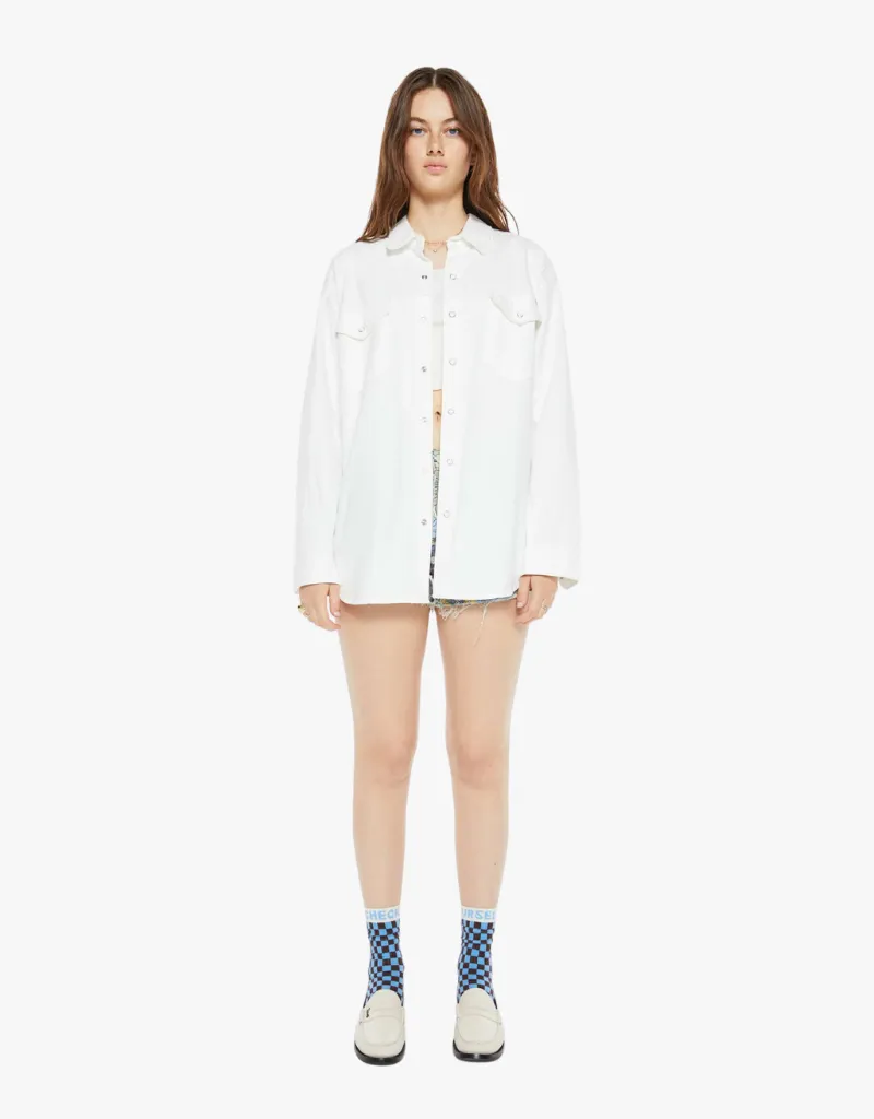 Mother The Exes and Ohs Button Up Shirt in White Noise