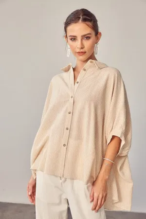 Mustard Seed Junior Striped Button Up Shirt