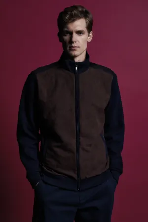 Navy Zip Front