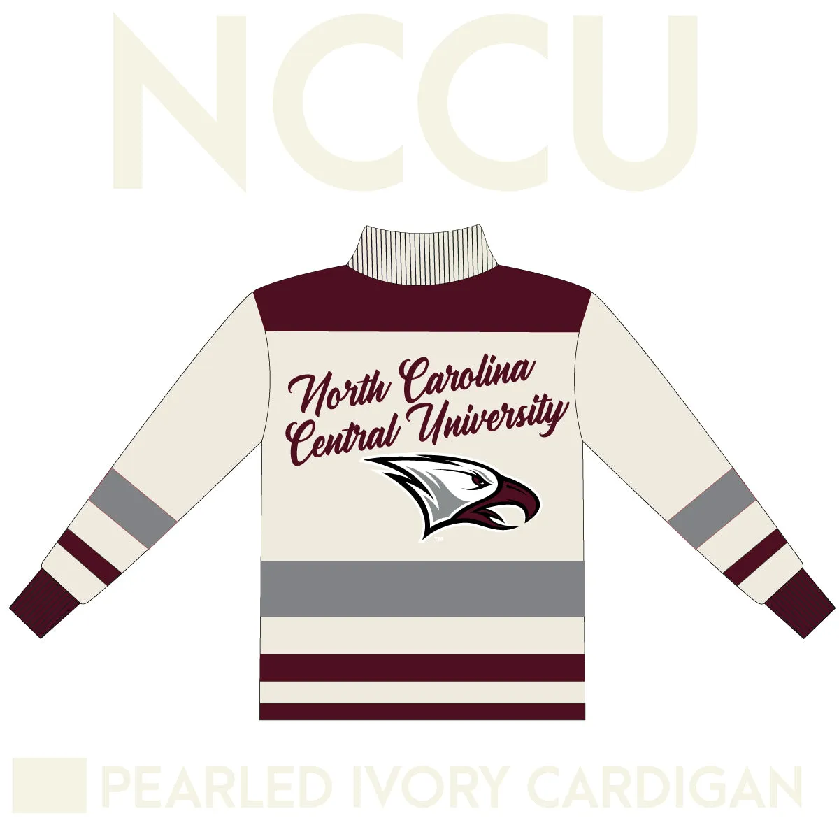 NCCU | Cardigan PEARLED IVORY()