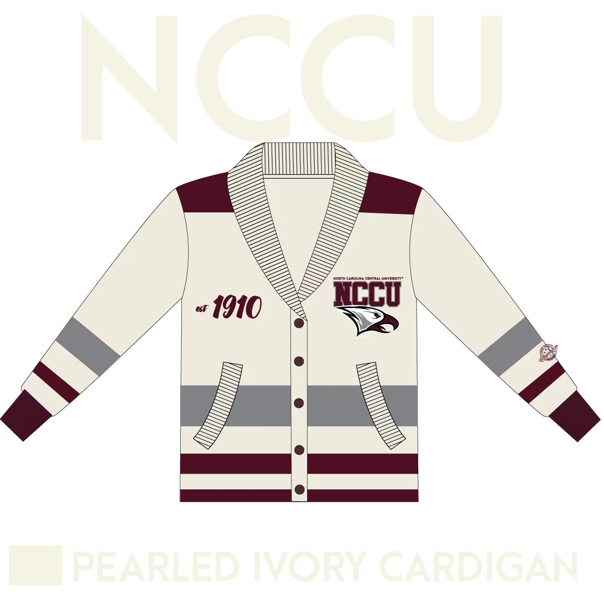 NCCU | Cardigan PEARLED IVORY()
