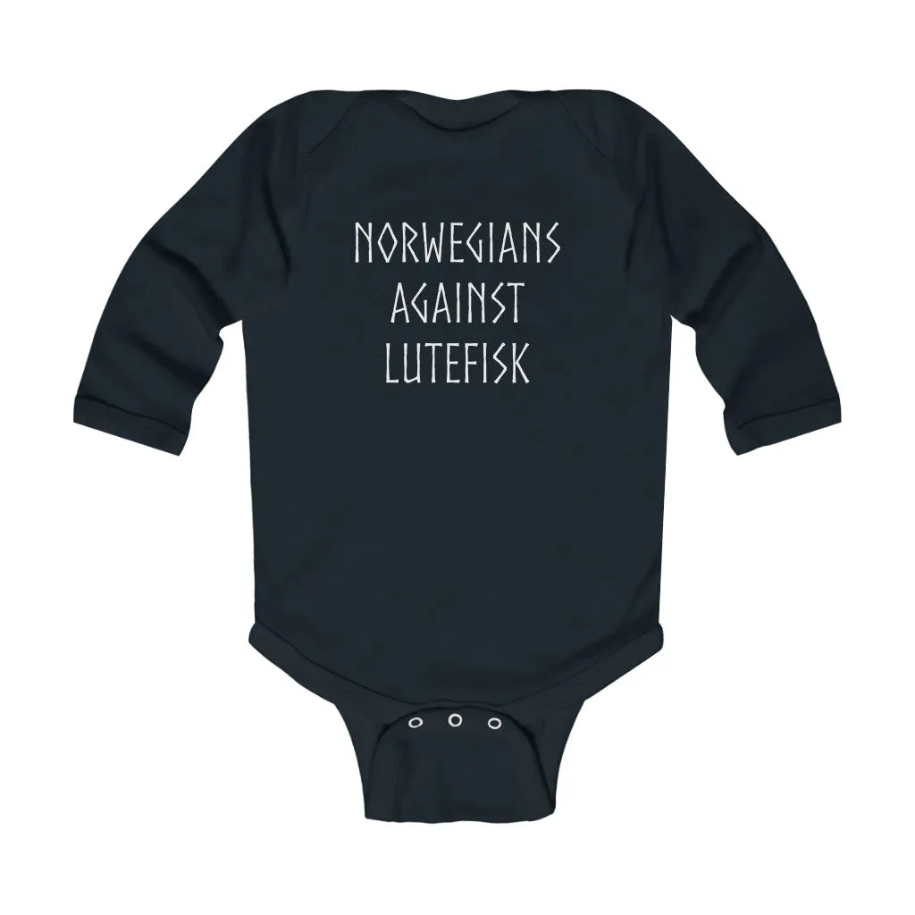 Norwegians Against Lutefisk Long Sleeve Bodysuit