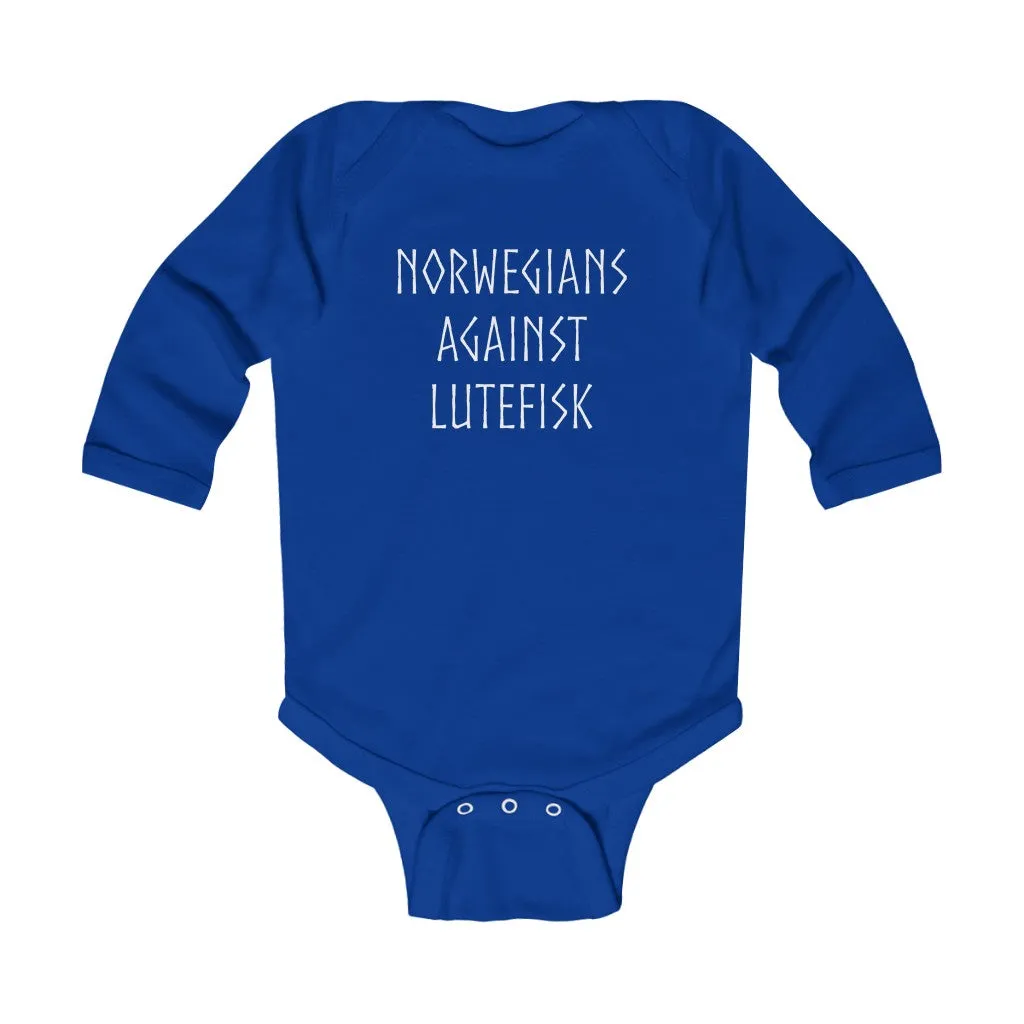Norwegians Against Lutefisk Long Sleeve Bodysuit