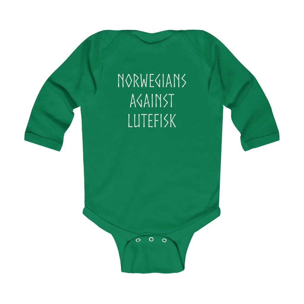 Norwegians Against Lutefisk Long Sleeve Bodysuit
