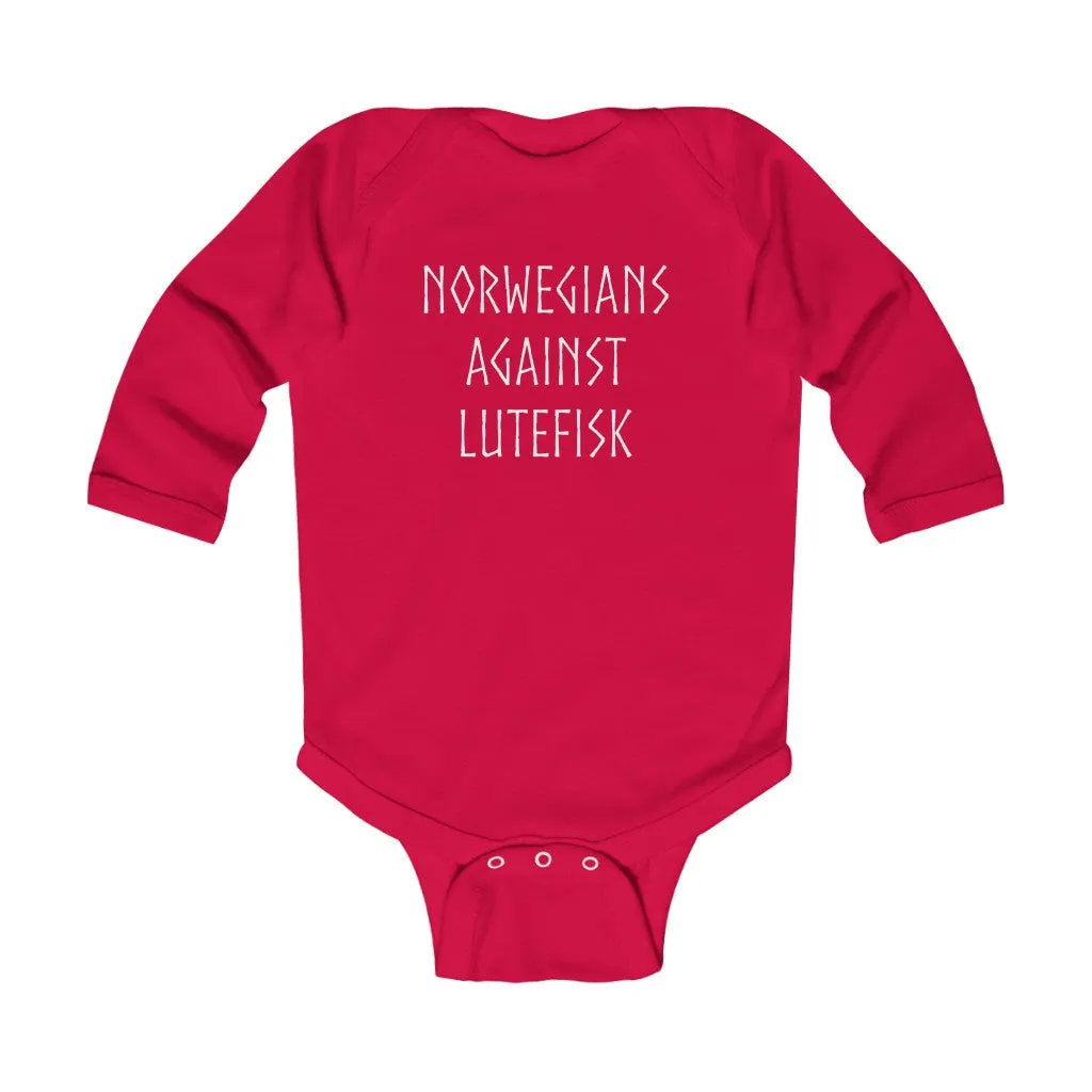 Norwegians Against Lutefisk Long Sleeve Bodysuit