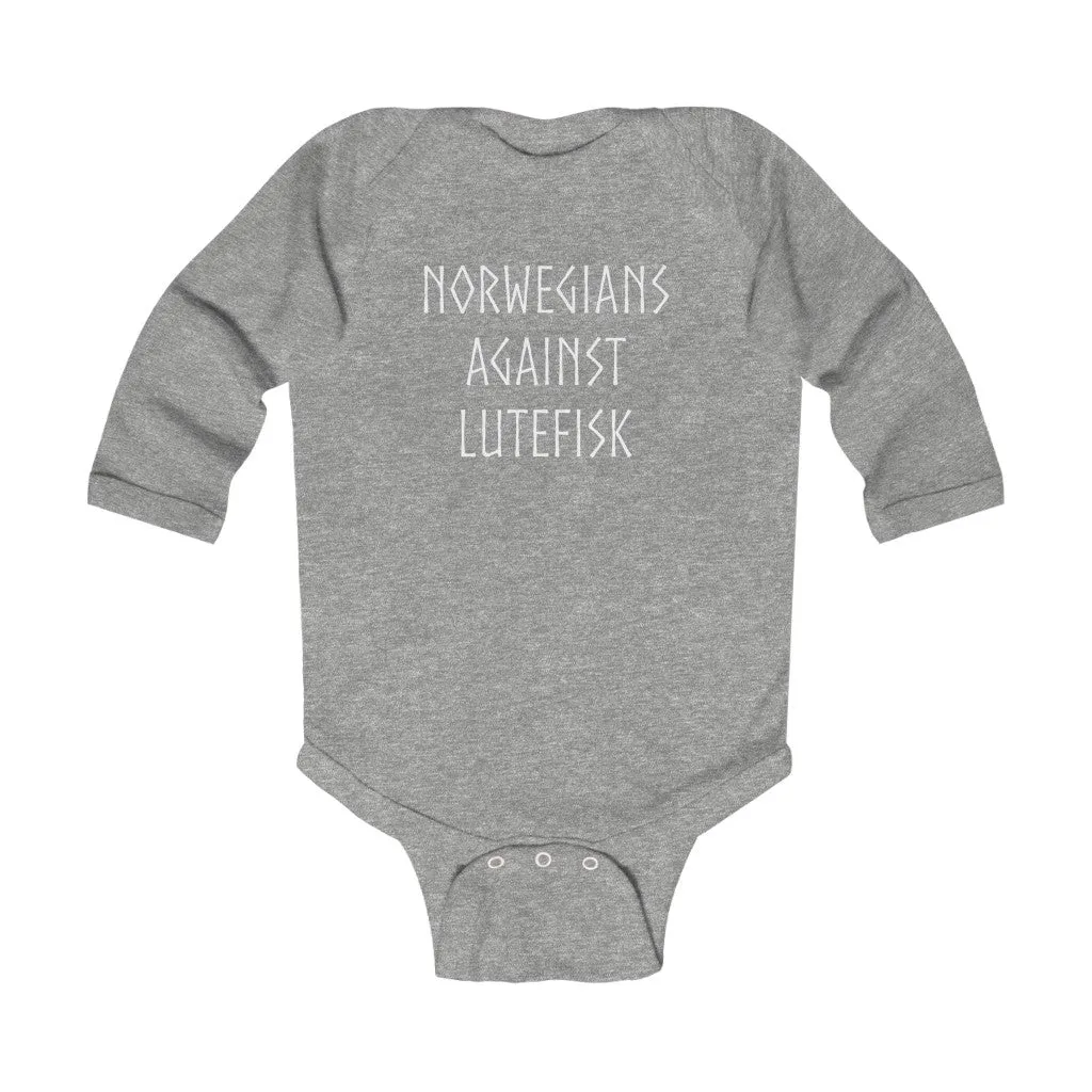 Norwegians Against Lutefisk Long Sleeve Bodysuit