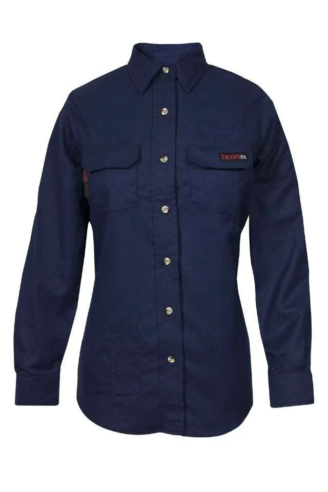NSA Women's TECGEN Select™ FR Work Shirt in Navy - 8 Cal (TCGSSWN00116)