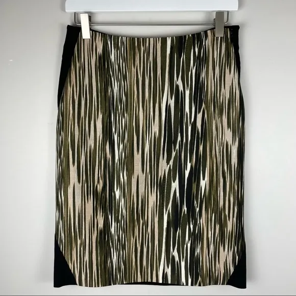 NWT DVF Emma Mikado Skirt Leopard Ikat Size 6