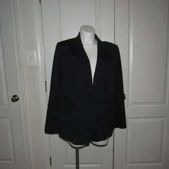 NWT LANE BRYANT Ponte Work Career Black Jacket Plus Size 26