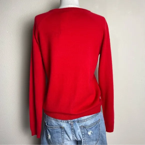 NWT PHILOSOPHY Cashmere ‘Love’ Sweater | Strawberry Red | Long Sleeve | Size M