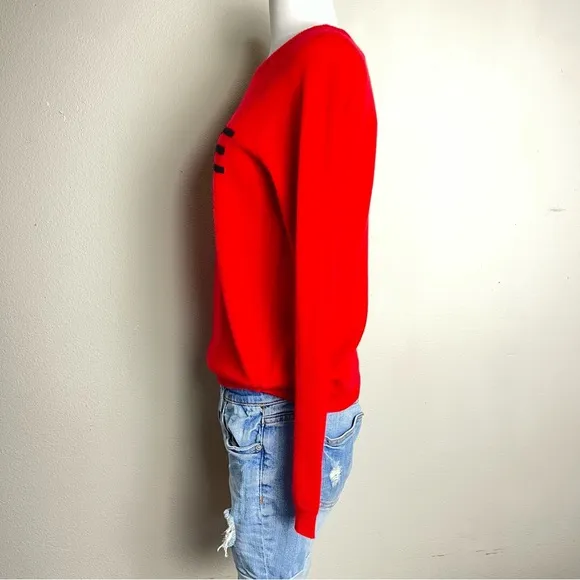 NWT PHILOSOPHY Cashmere ‘Love’ Sweater | Strawberry Red | Long Sleeve | Size M