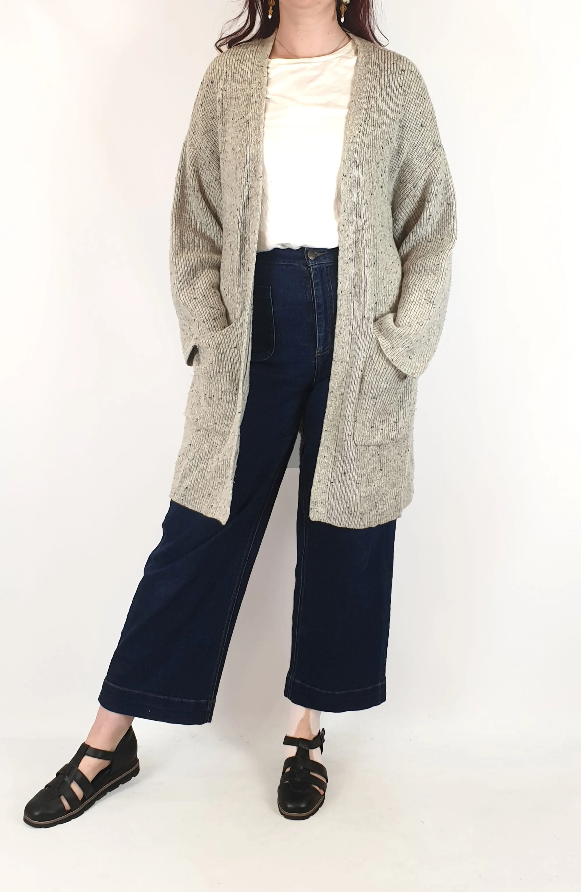 Obus grey wool blend top size 3, best fits 12-14