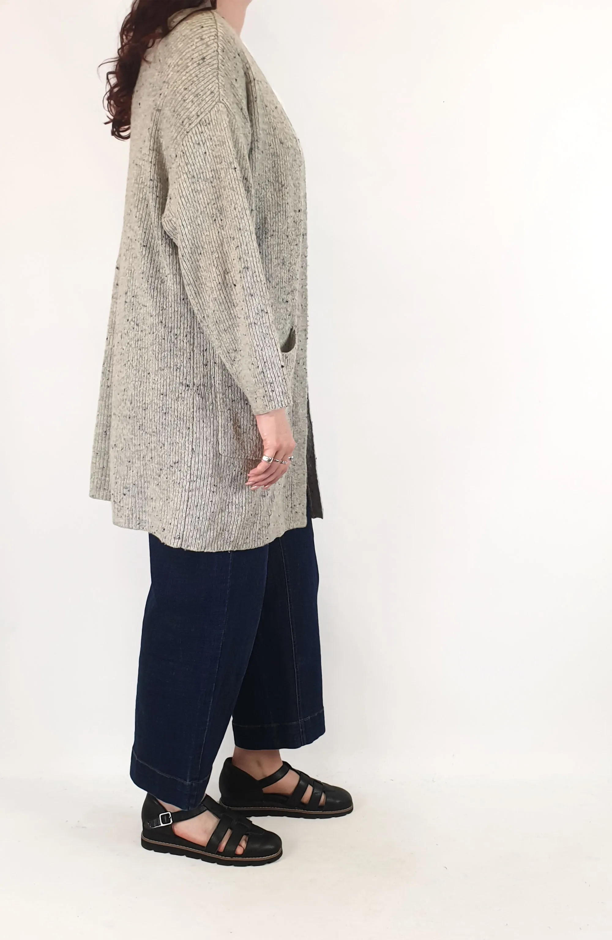 Obus grey wool blend top size 3, best fits 12-14