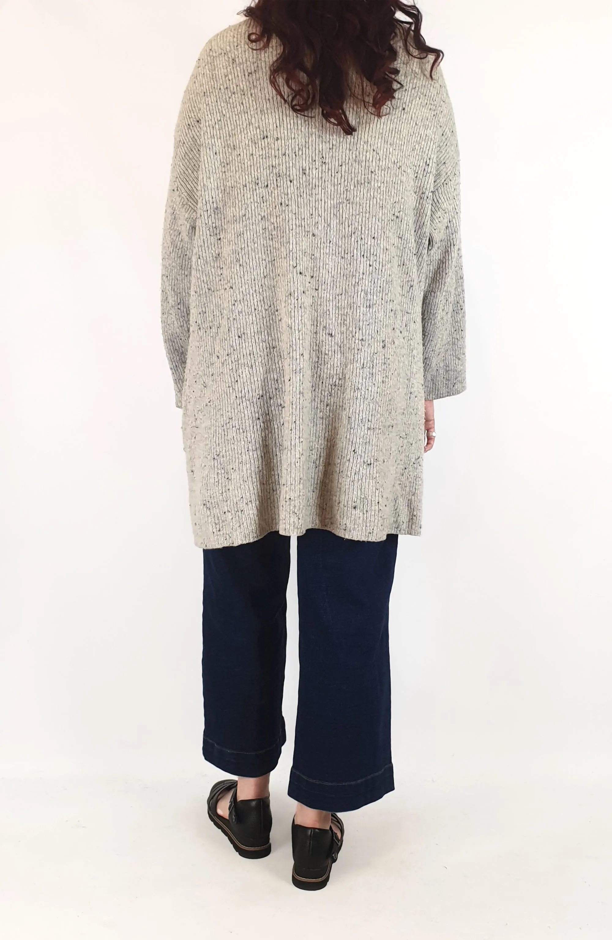 Obus grey wool blend top size 3, best fits 12-14