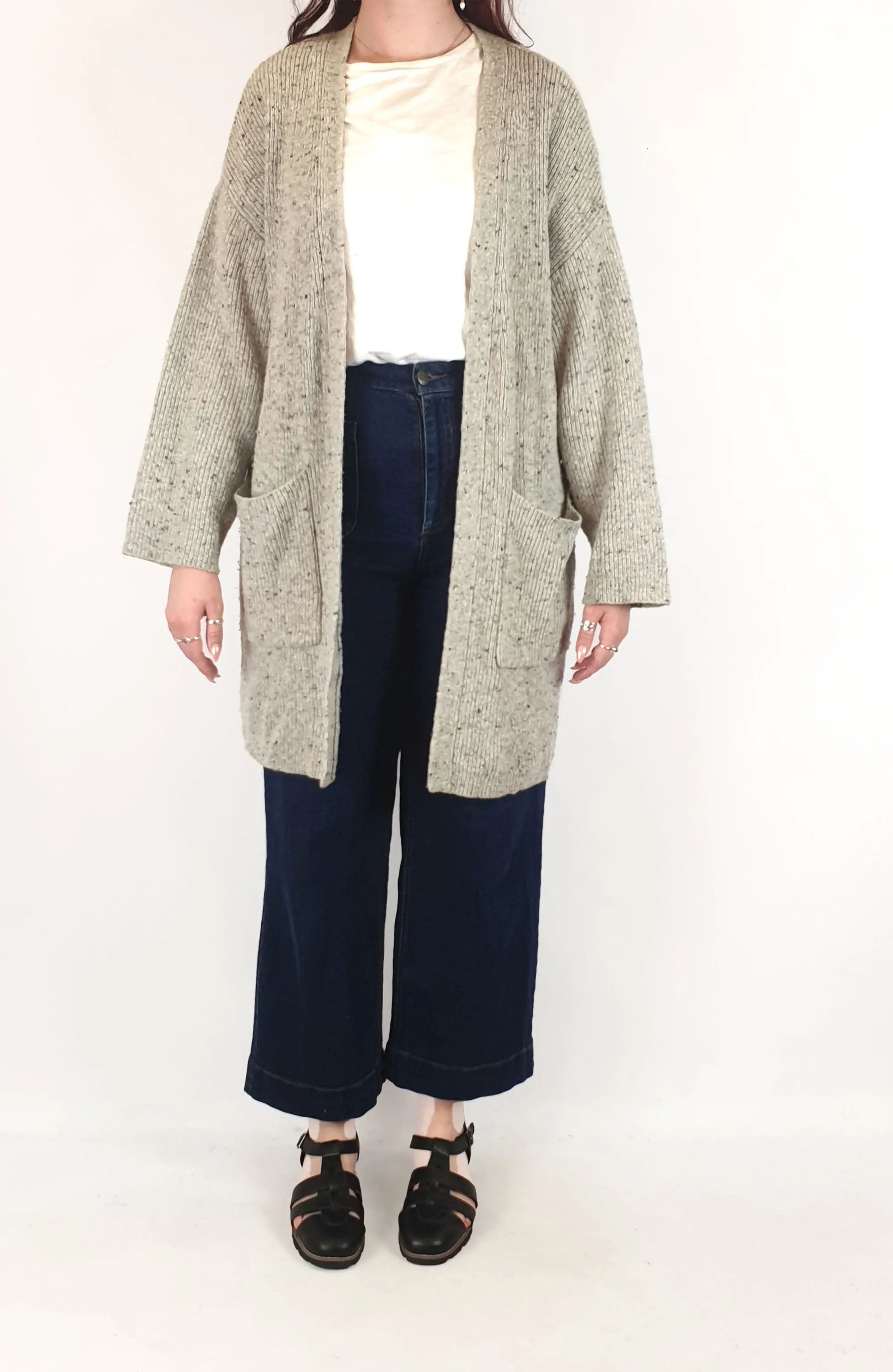 Obus grey wool blend top size 3, best fits 12-14