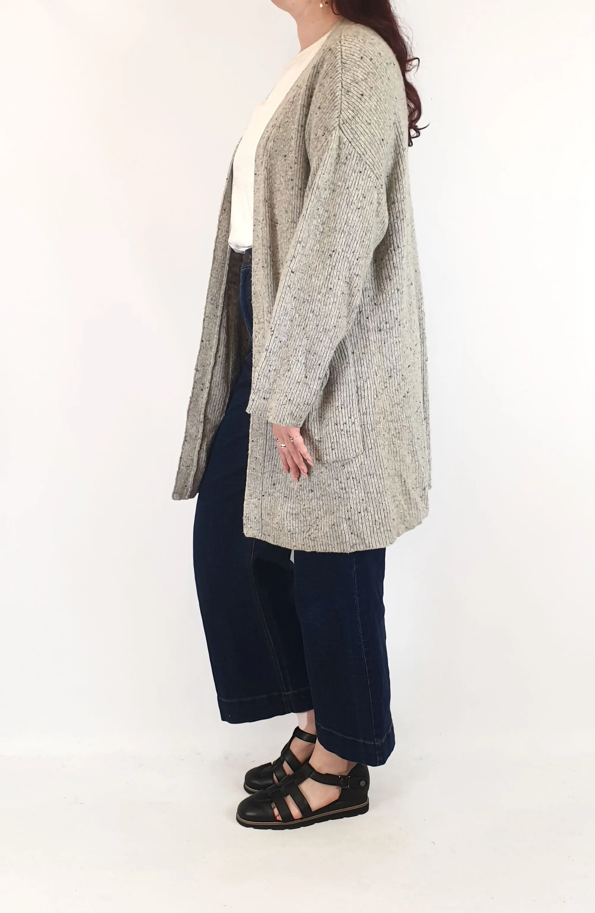 Obus grey wool blend top size 3, best fits 12-14