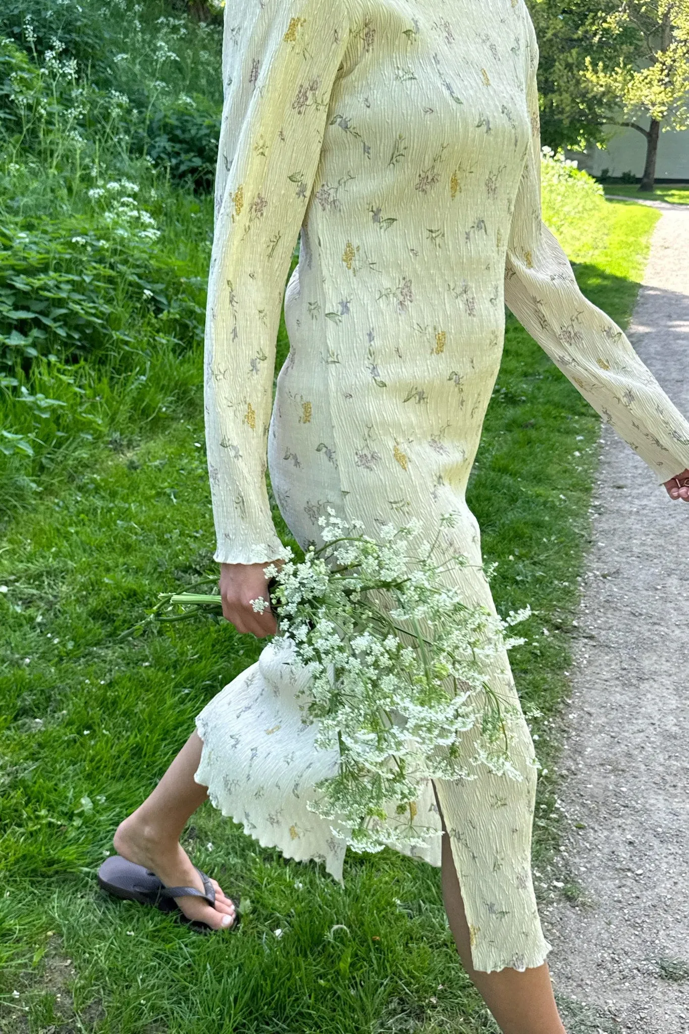 OdaIC Kjole - Creme Blomsterprint