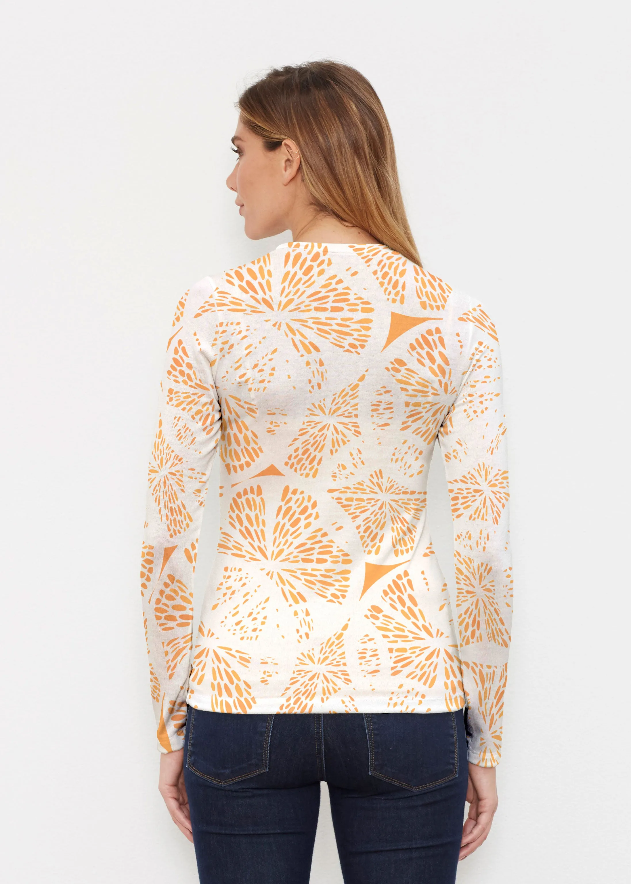 Orange Citrus (7862) ~ Butterknit Long Sleeve Crew Top