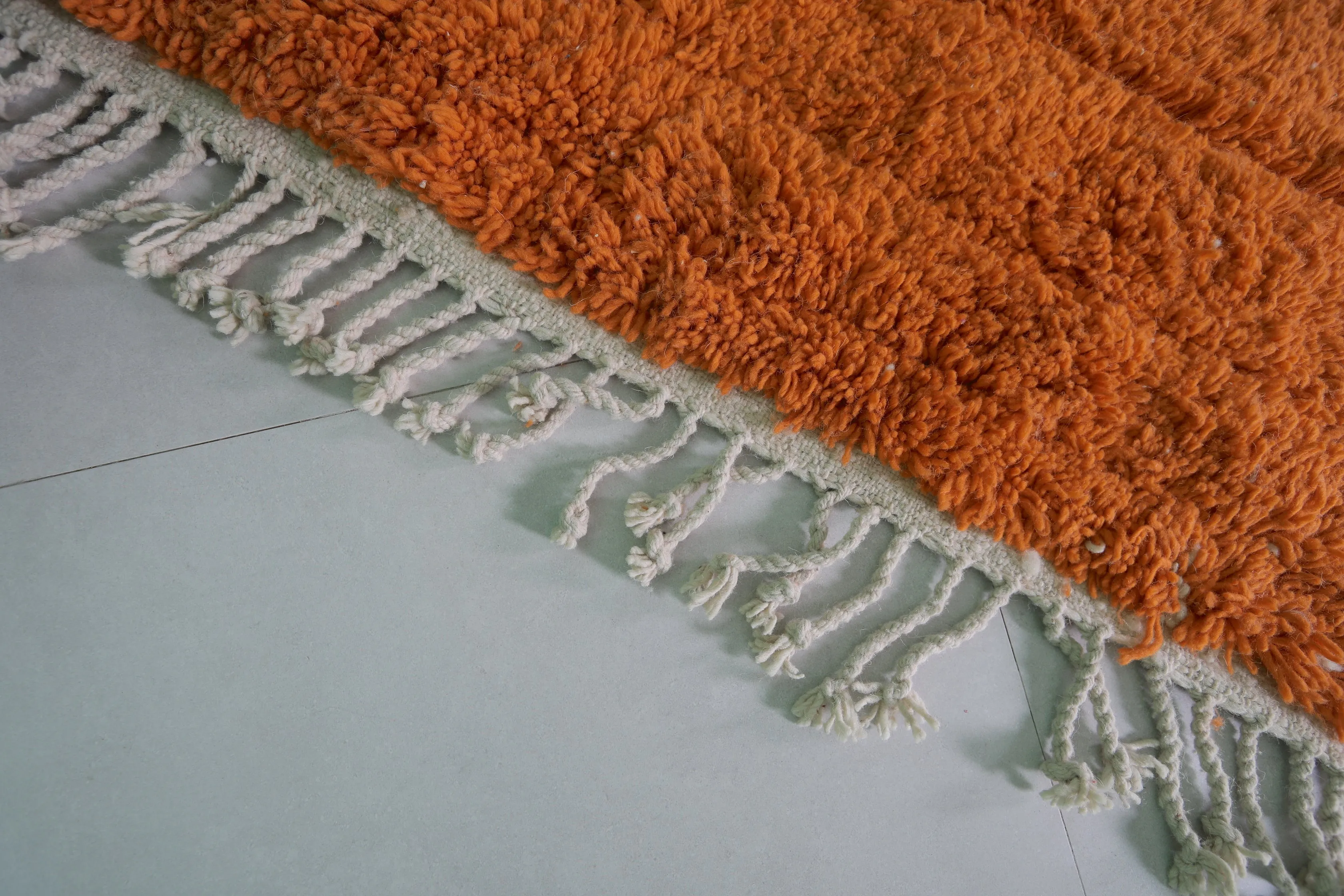 Orange Moroccan Rug - Handwoven Wool | 6.3 x 10.1 Feet