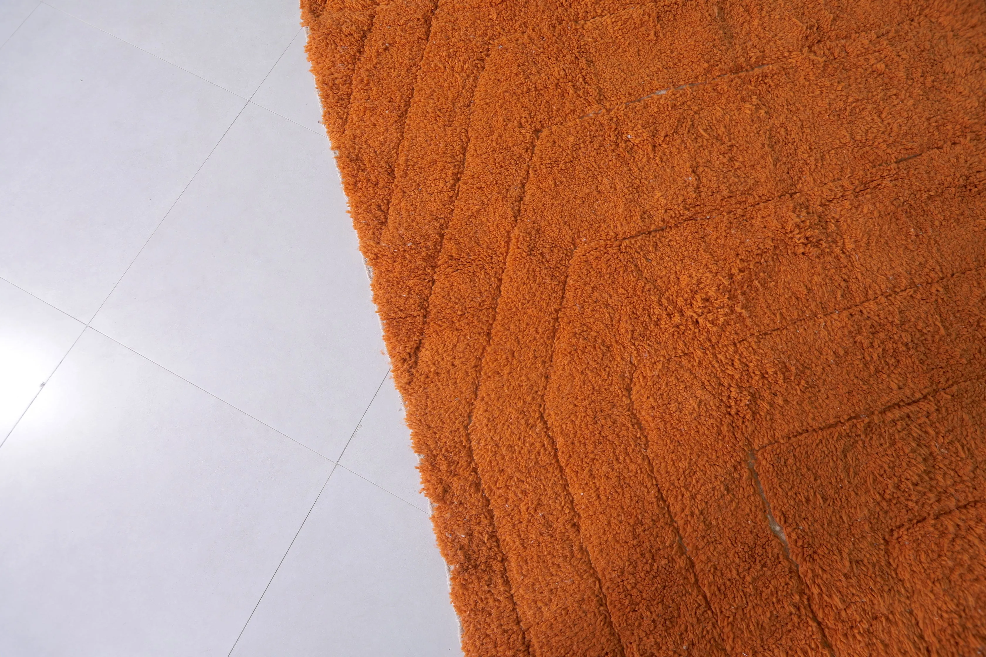 Orange Moroccan Rug - Handwoven Wool | 6.3 x 10.1 Feet