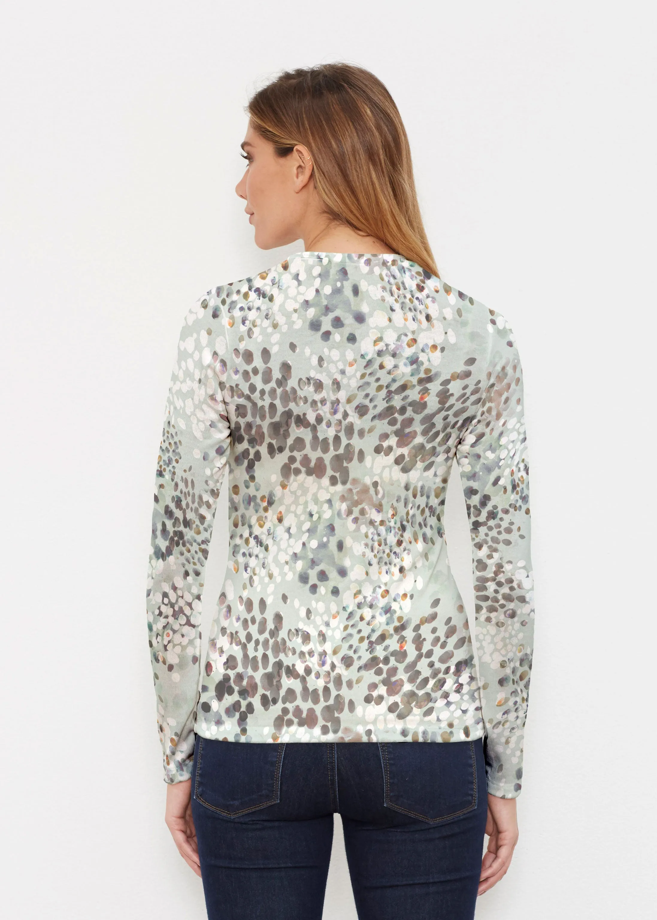 Painted Dots (8020) ~ Butterknit Long Sleeve Crew Top