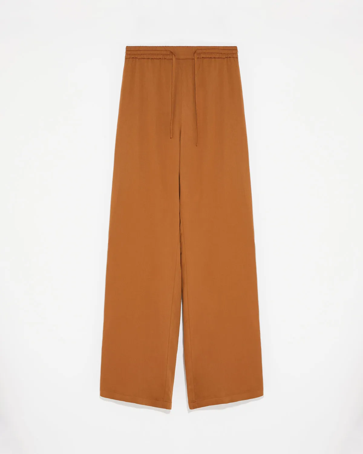 Palazzo trousers in matte satin fabric