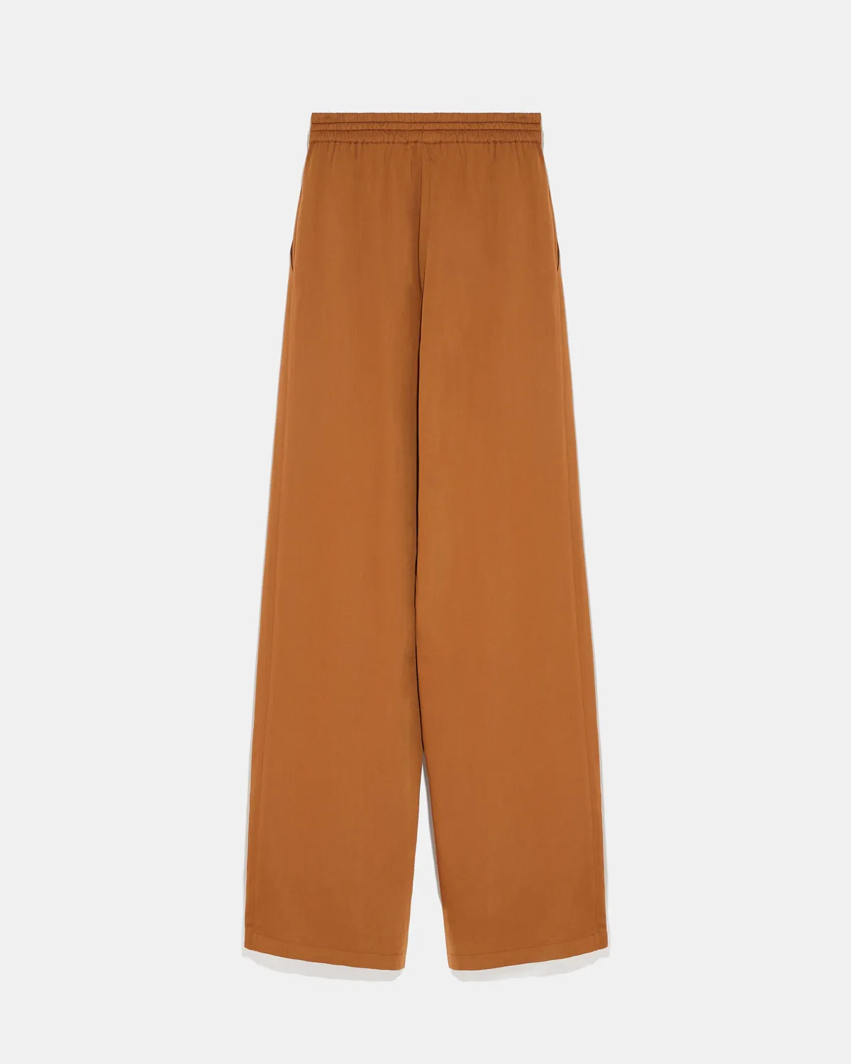 Palazzo trousers in matte satin fabric