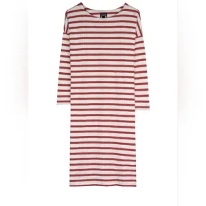 Patagonia Seatoller Midi Long Sleeve Striped Dress Women's Size S Classic