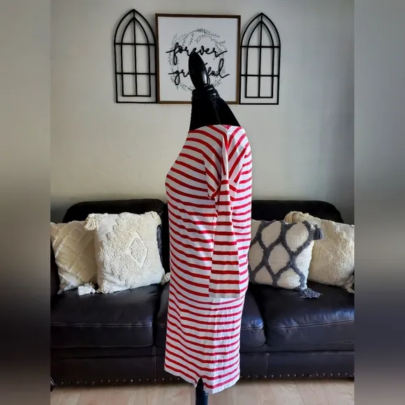 Patagonia Seatoller Midi Long Sleeve Striped Dress Women's Size S Classic
