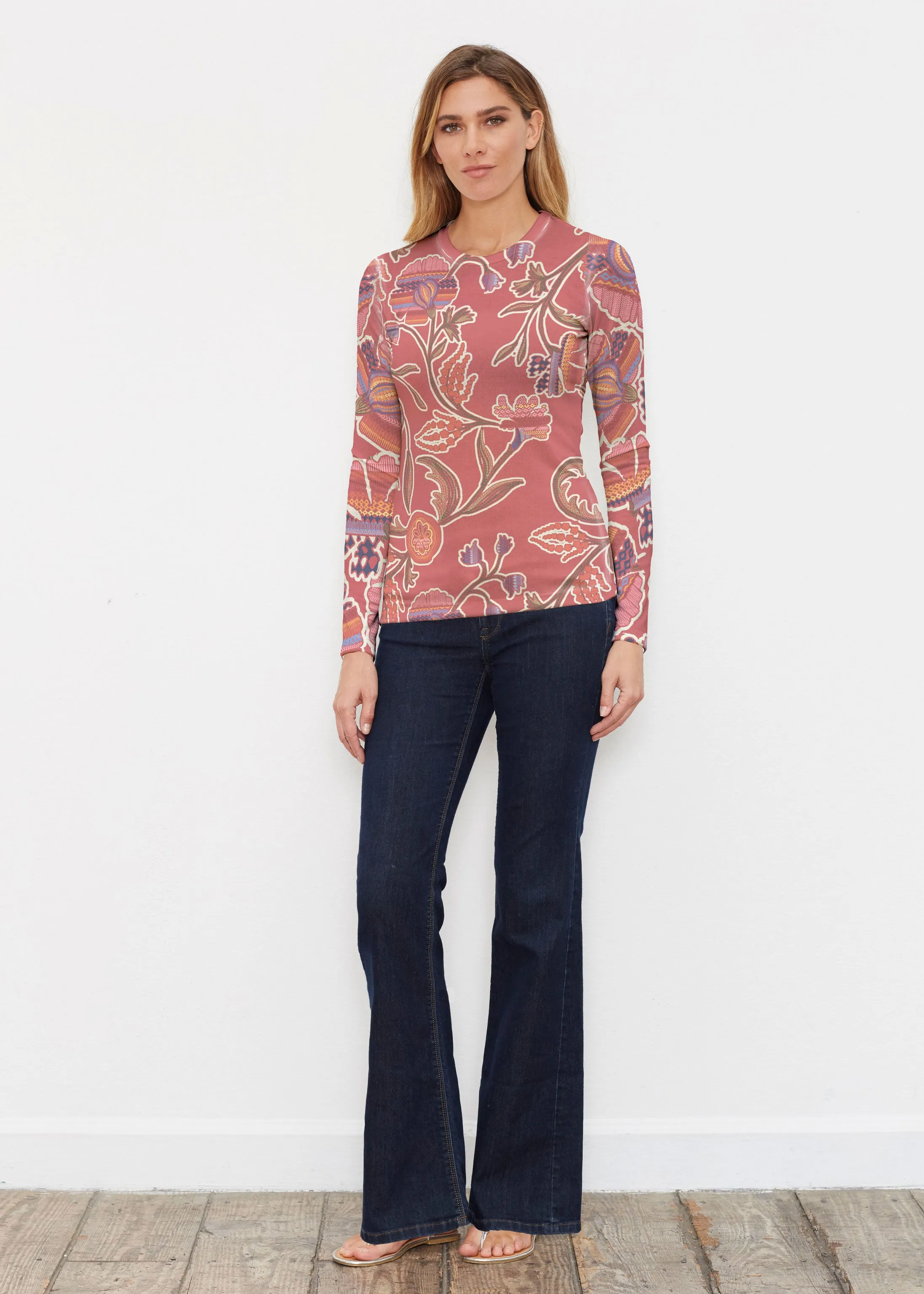 Patterns At Play Apricot (7826) ~ Butterknit Long Sleeve Crew Top