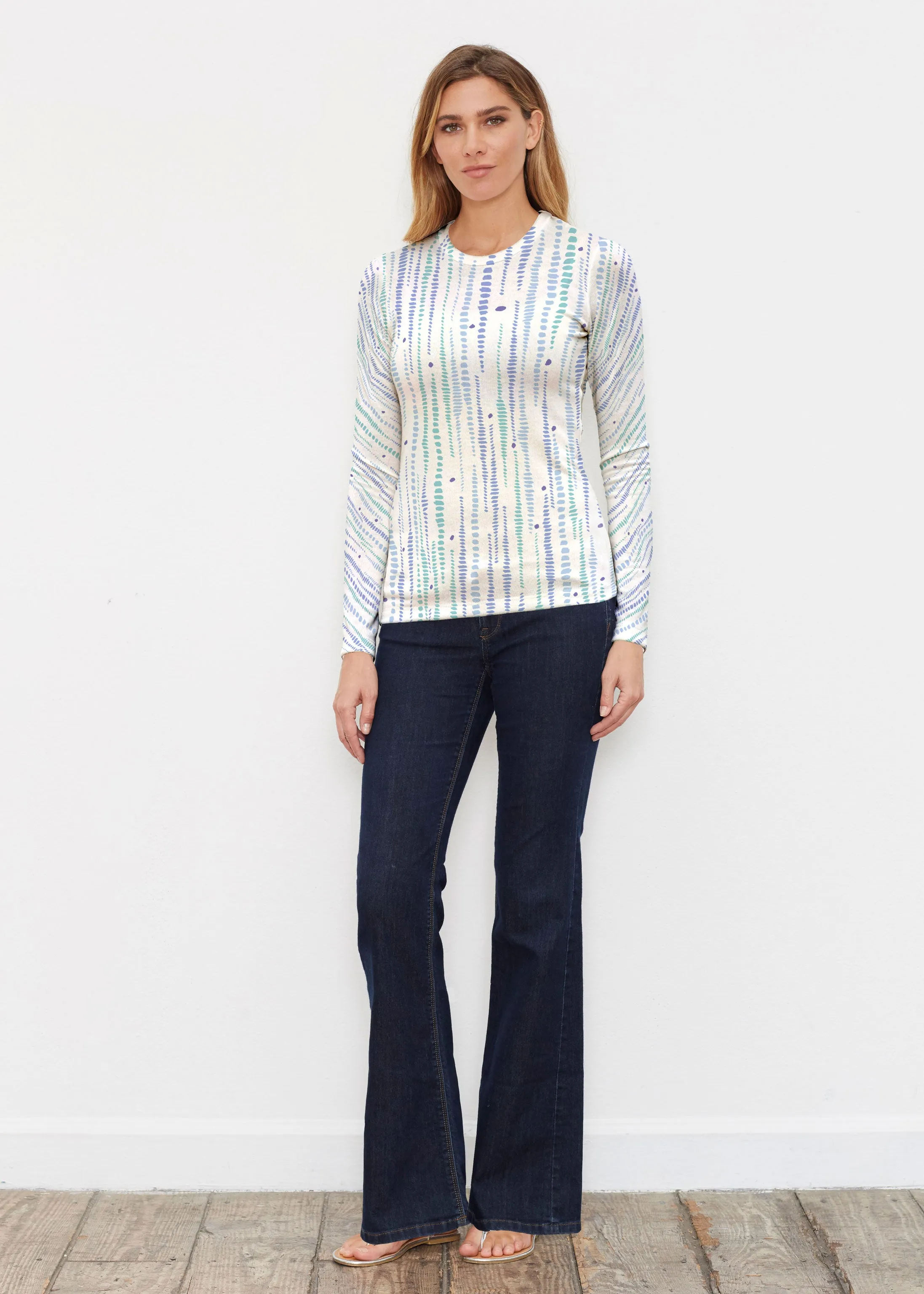 Pebble Dots (7922) ~ Butterknit Long Sleeve Crew Top