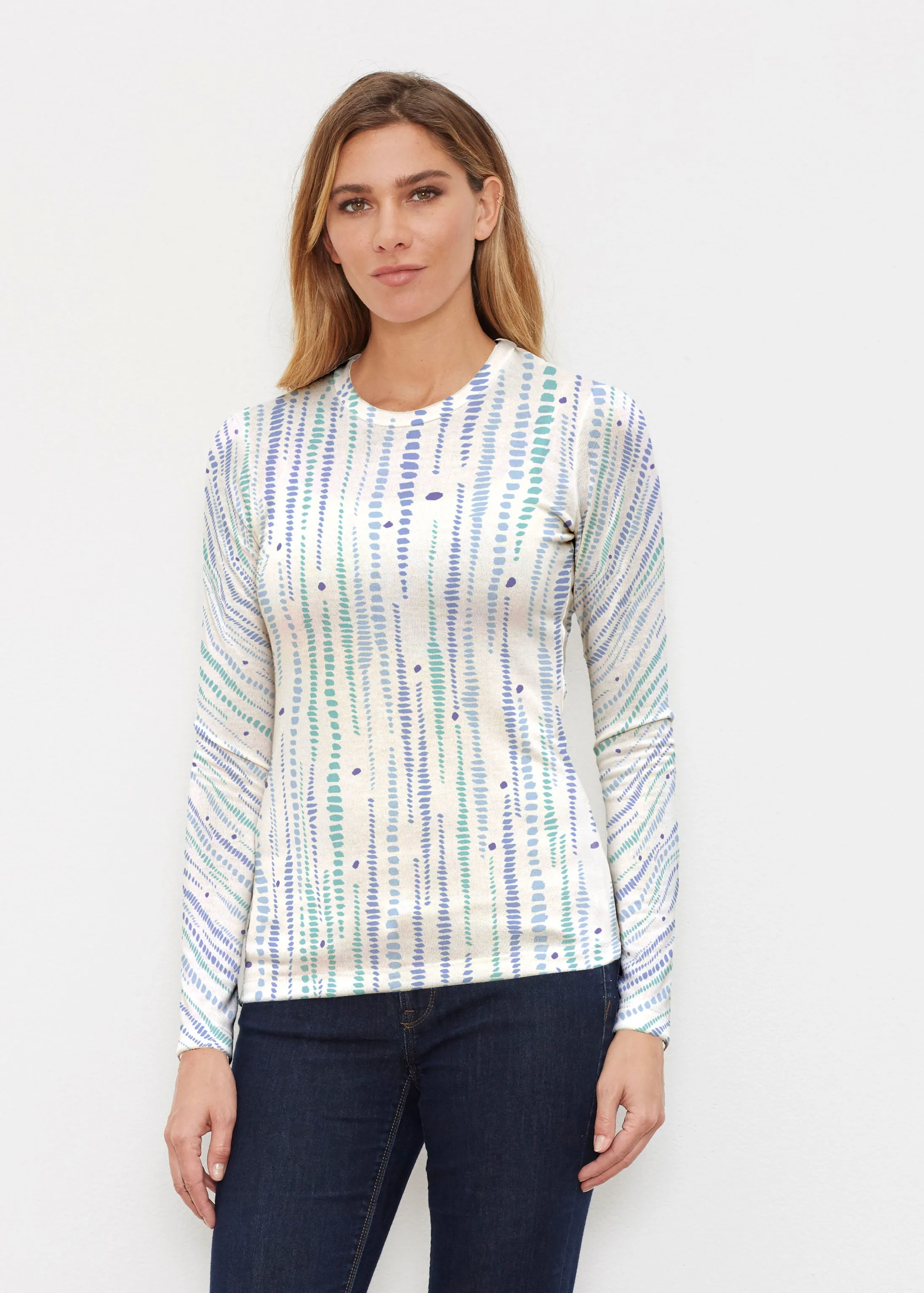 Pebble Dots (7922) ~ Butterknit Long Sleeve Crew Top