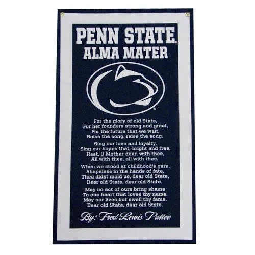 Penn State Alma Mater Felt Banner