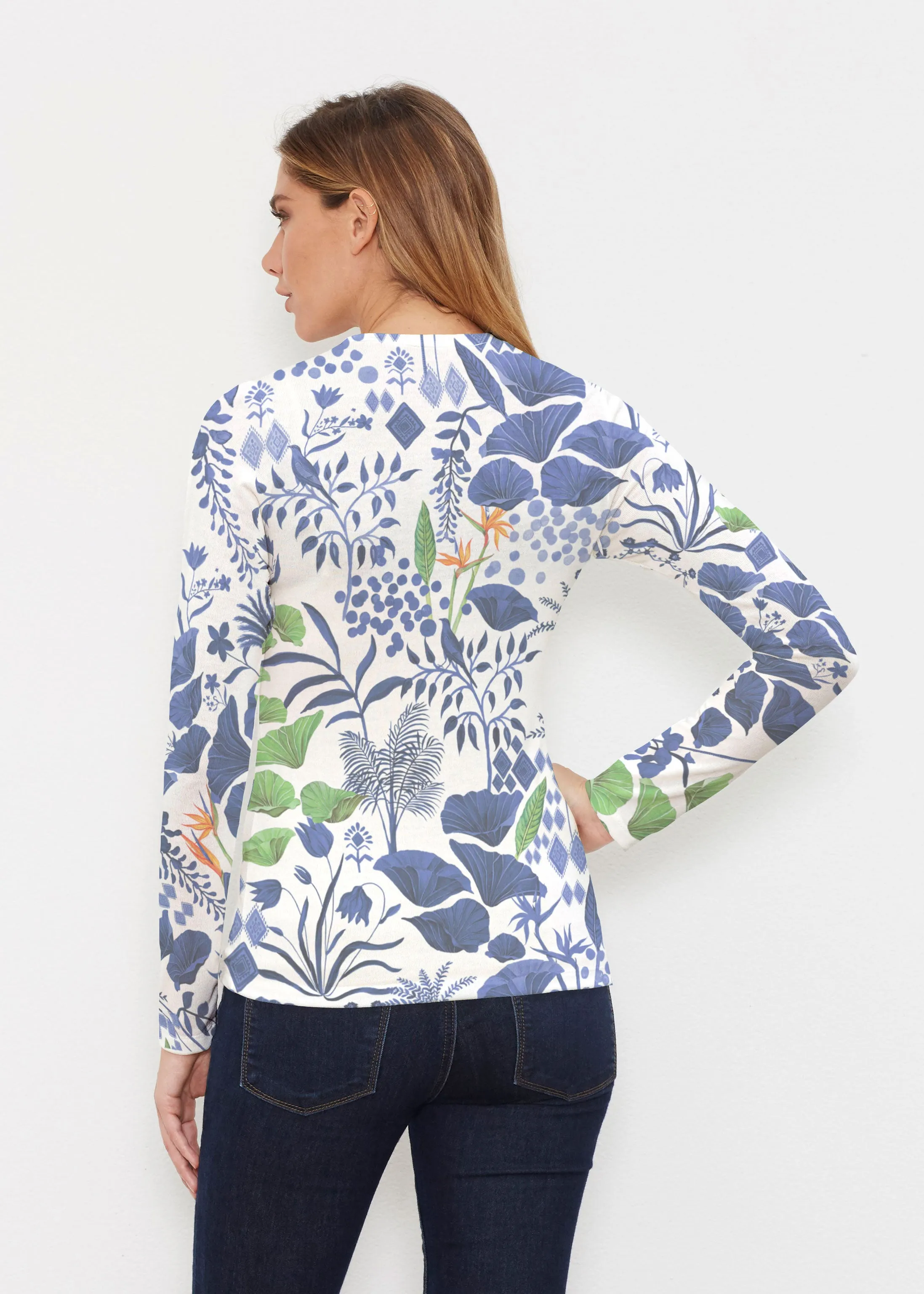 Petals (8141) ~ Butterknit Long Sleeve V-Neck Top